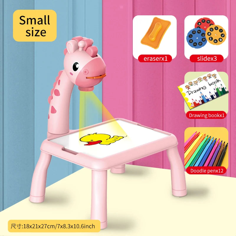 Kids’ Projector Drawing Table – Light & Music | Creative Learning Toy