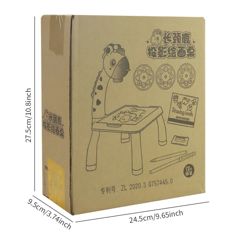 Kids’ Projector Drawing Table – Light & Music | Creative Learning Toy