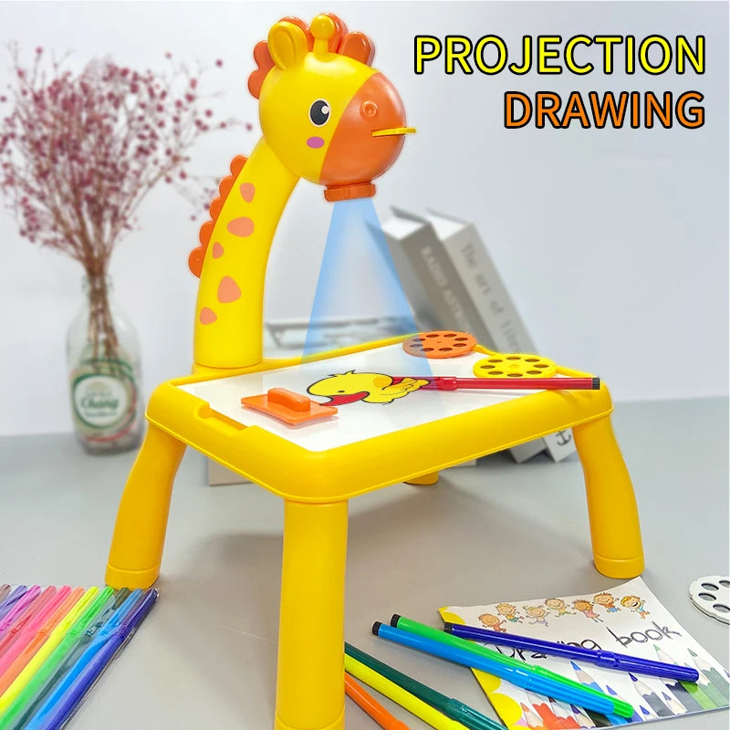 Kids’ Projector Drawing Table – Light & Music | Creative Learning Toy