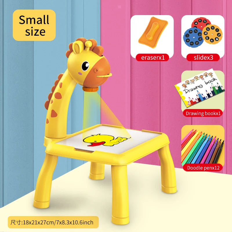 Kids’ Projector Drawing Table – Light & Music | Creative Learning Toy